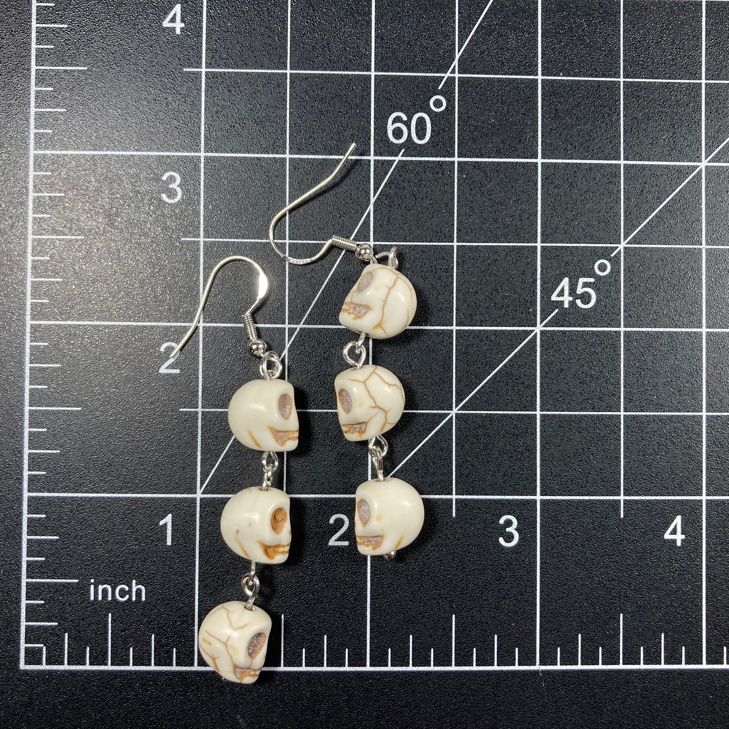 Skull Earrings, trio