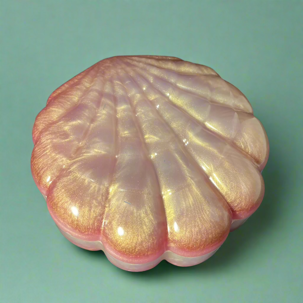 Jewelry box, sea shell, pink, pearl