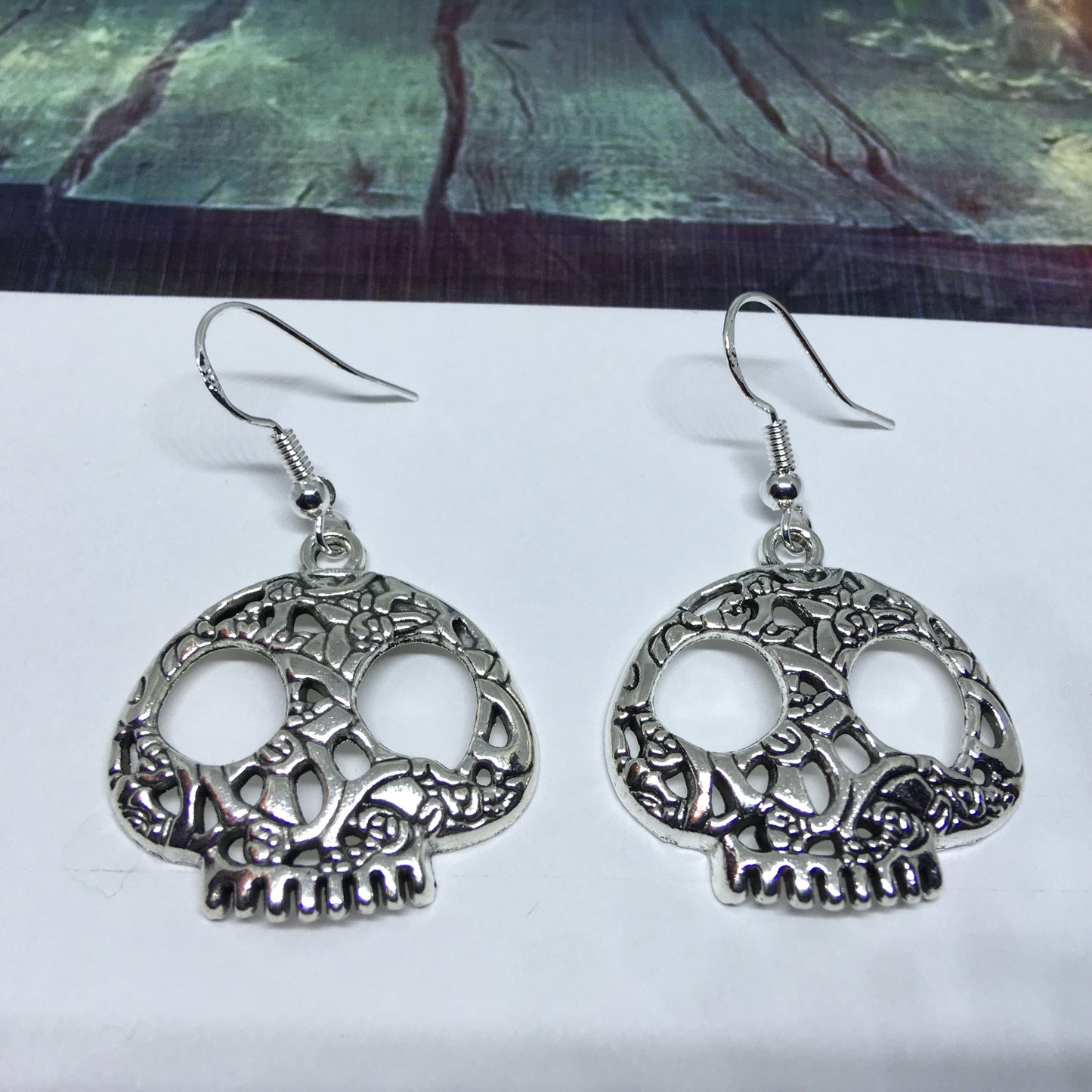 Upper Jaw Skull Earrings