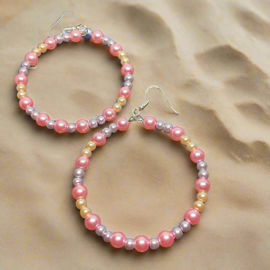 Large Hoop Earrings Pastel