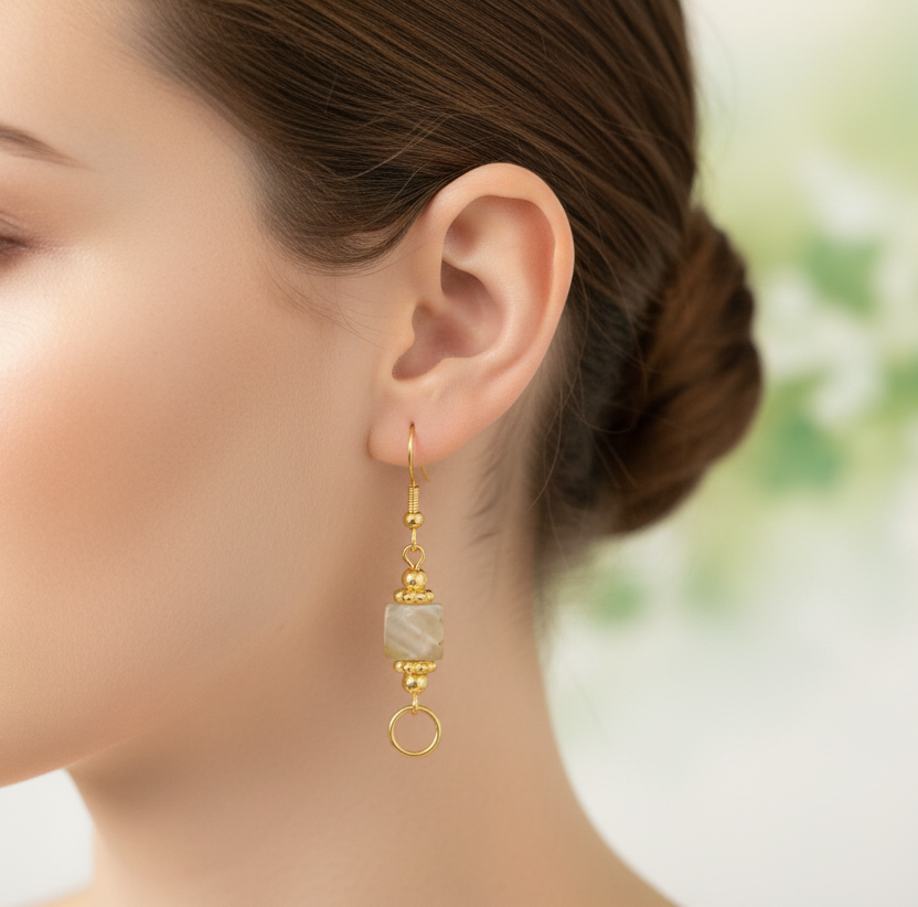 Drop Earrings, Mother-Of-Pearl Shell