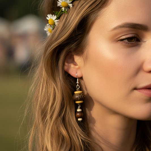 Wooden beads Earrings