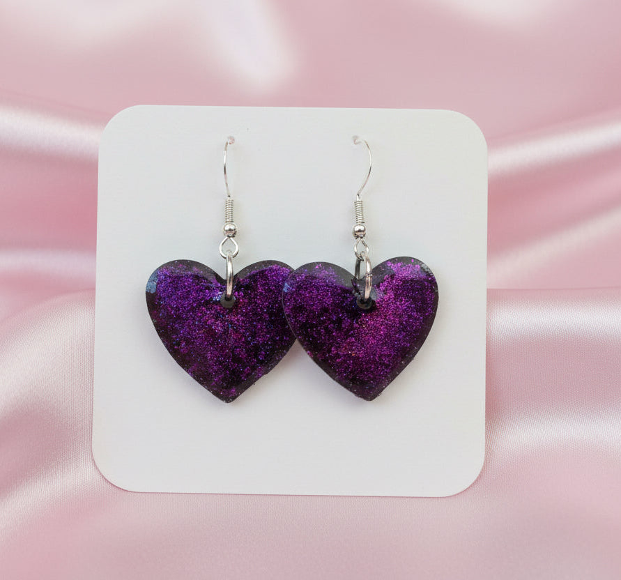 Heart earrings dangles