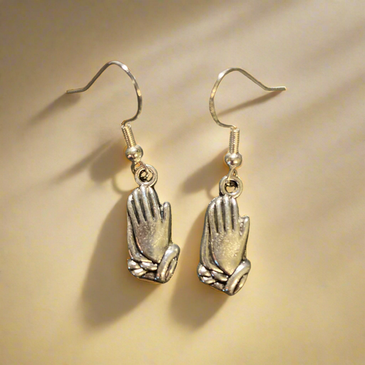 Praying hands earrings