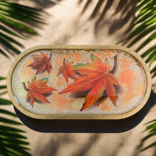 Trinket Tray, fall leaves