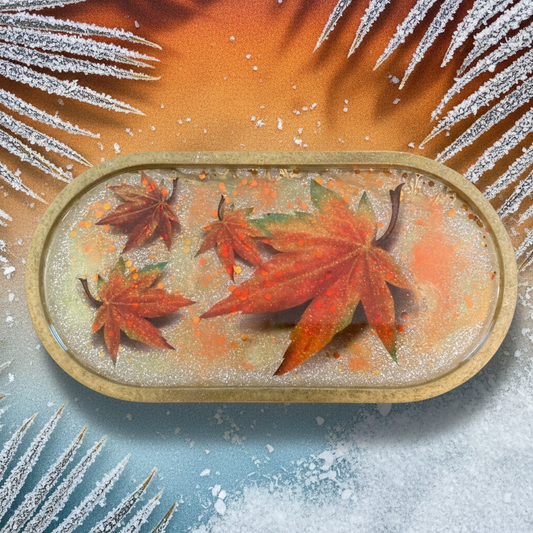 Trinket Tray, fall leaves