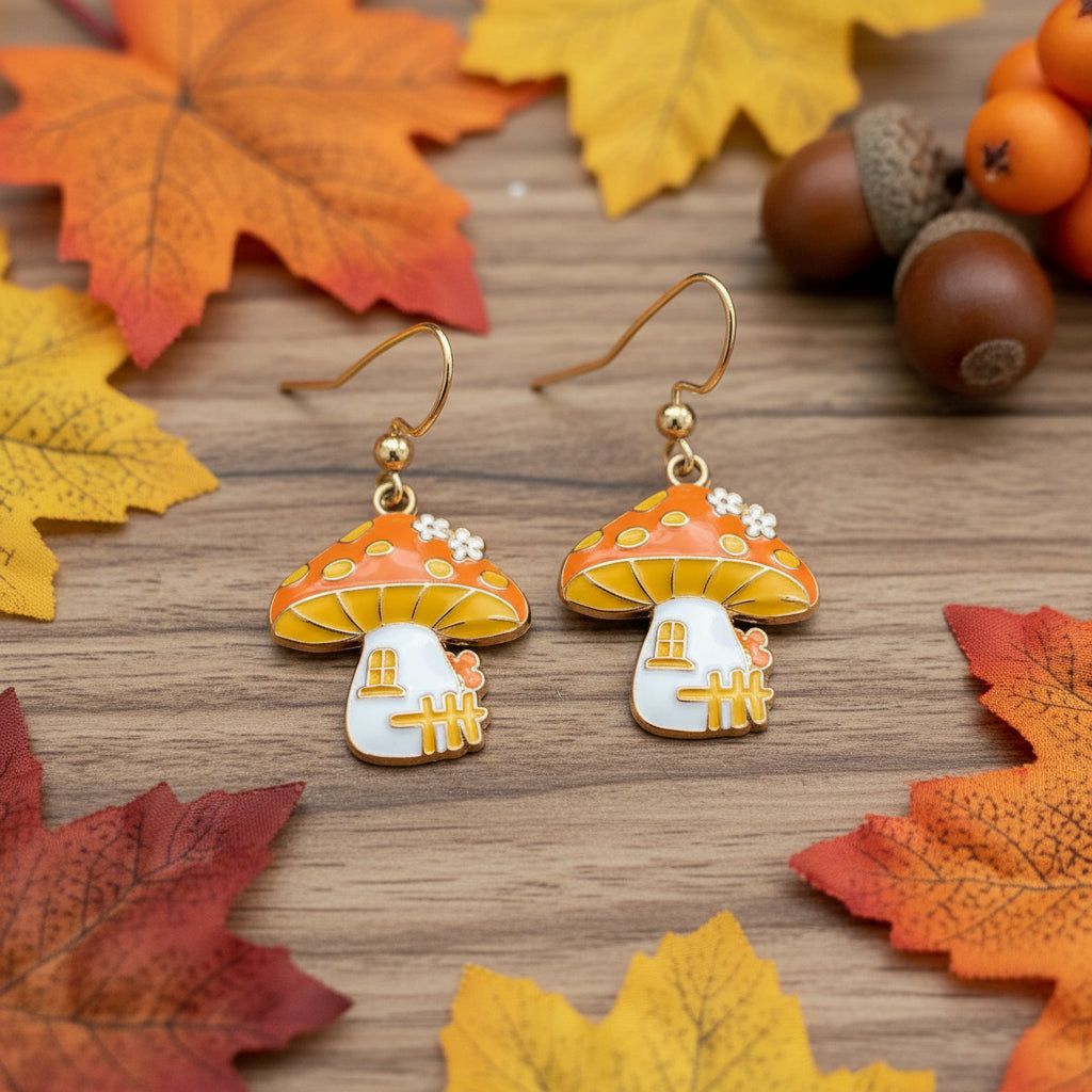 Fall earrings, cosy home and garden