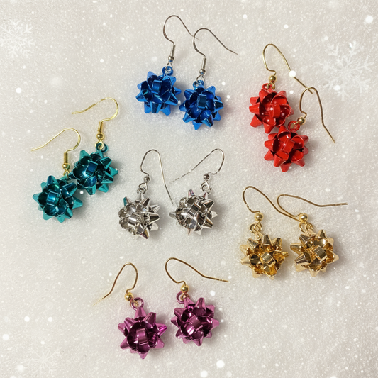 Winter Holidays Earrings, bows