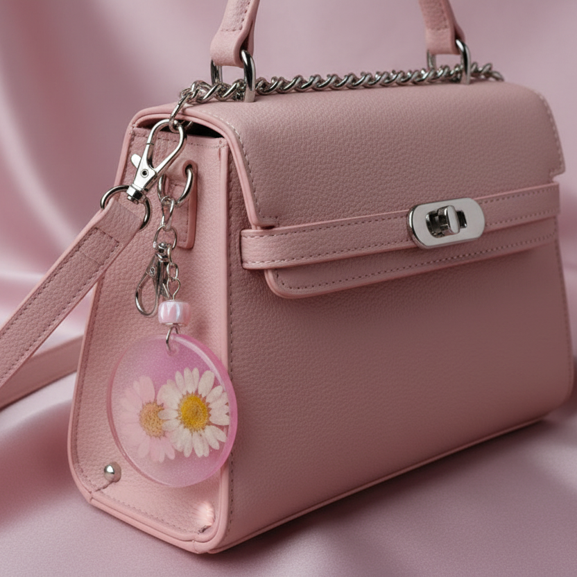 Floral bag charms/keychains