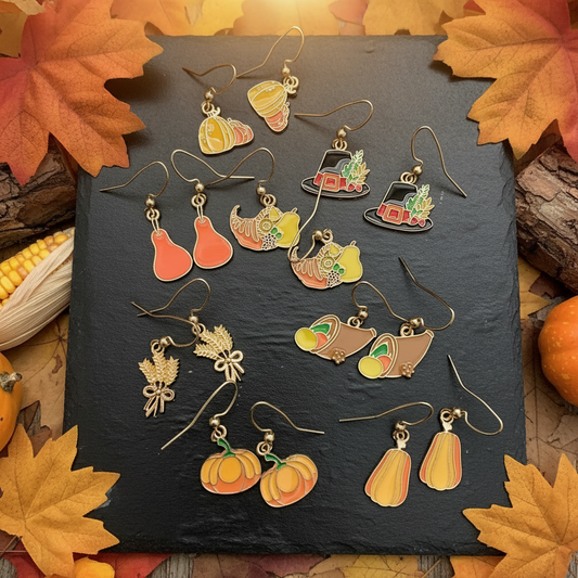 Thanksgiving earrings, harvest