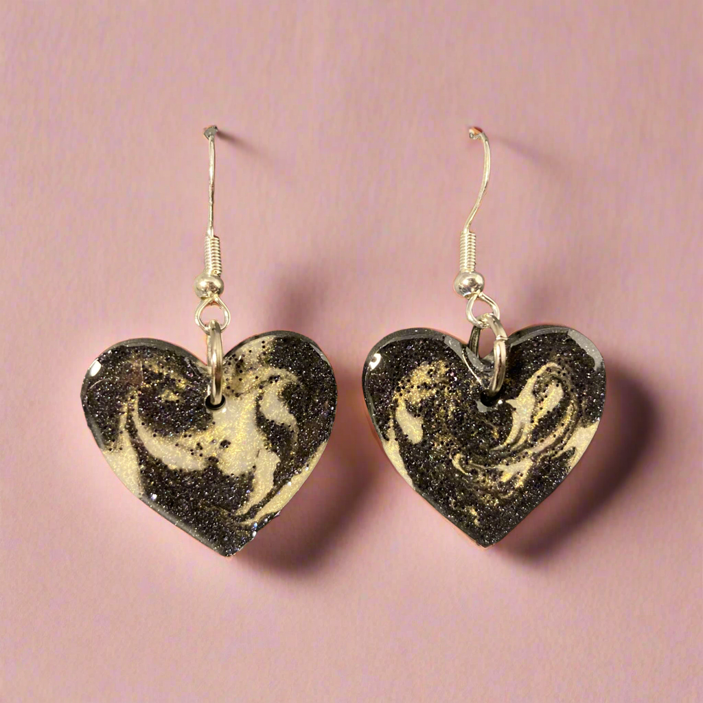 Heart earrings dangles