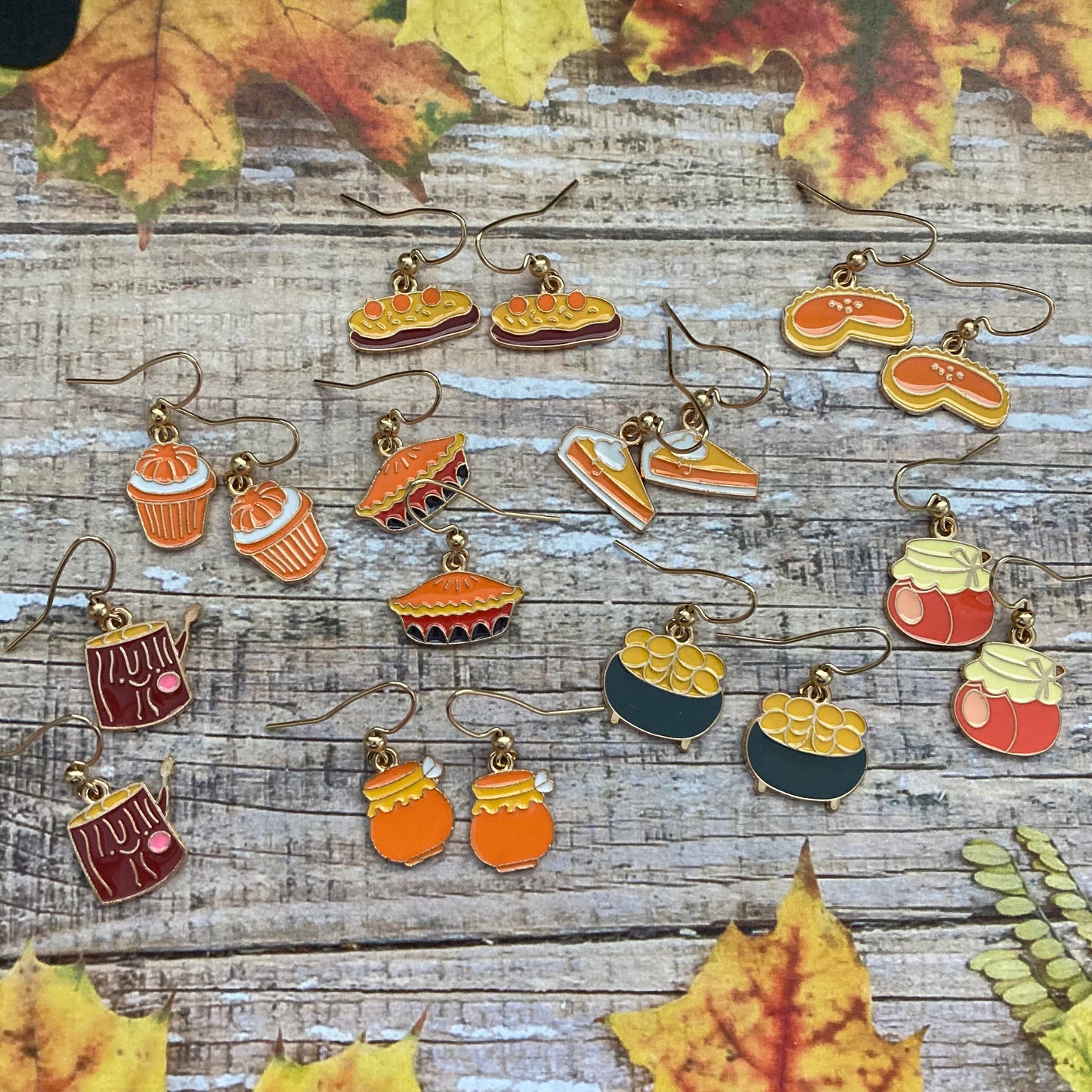 Fall earrings,Thanksgiving, feast