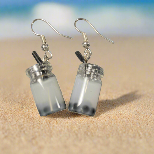 Wintermelon Boba Tea Earrings