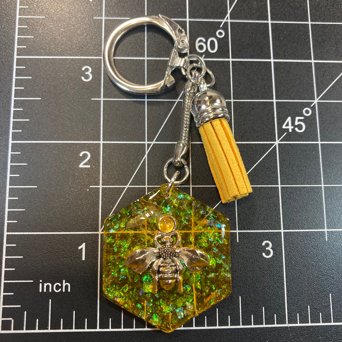 Honeycomb Keychain