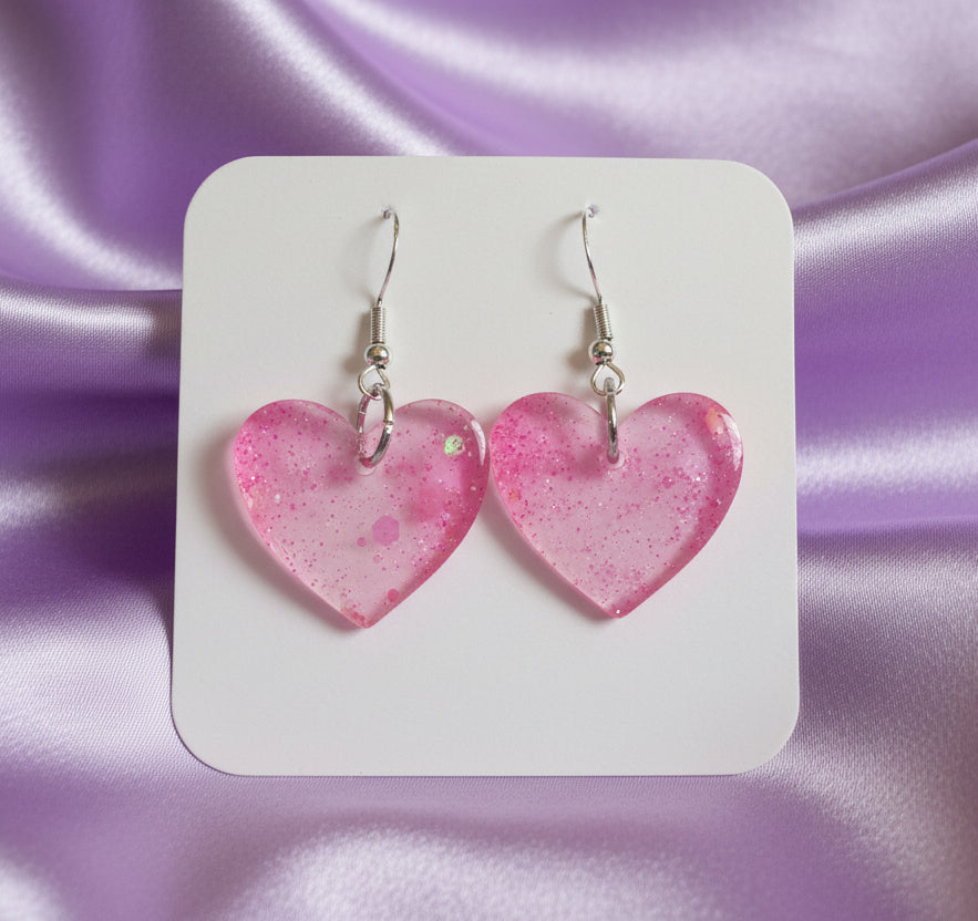 Heart earrings dangles