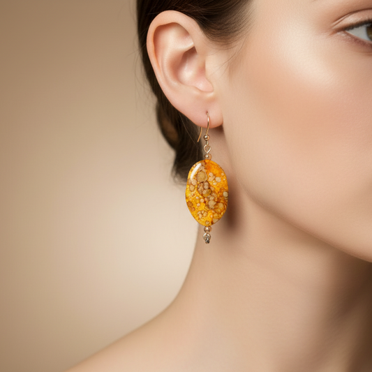 Orange Autumn earrings