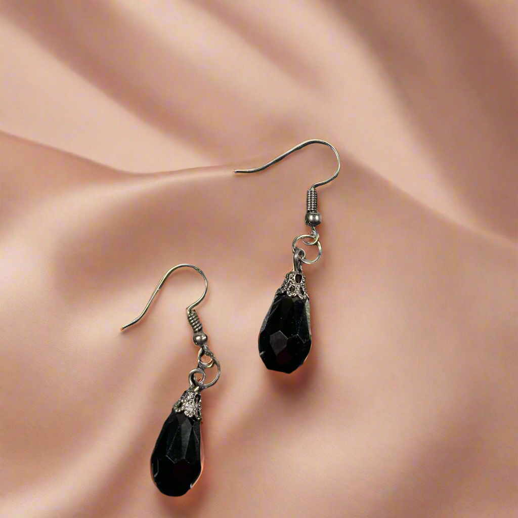 Black Drop Earrings