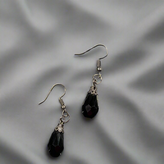 Black Drop Earrings