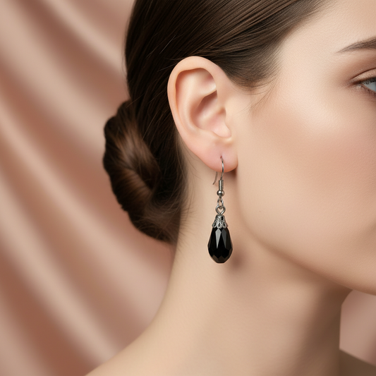 Black Drop Earrings