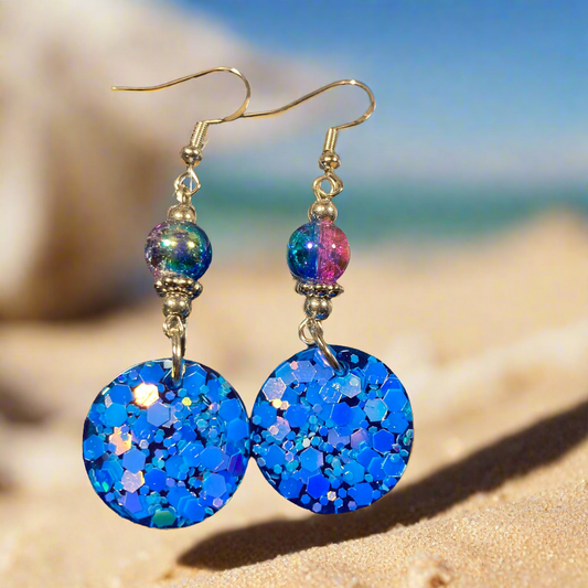 Sparkling Blue Earrings