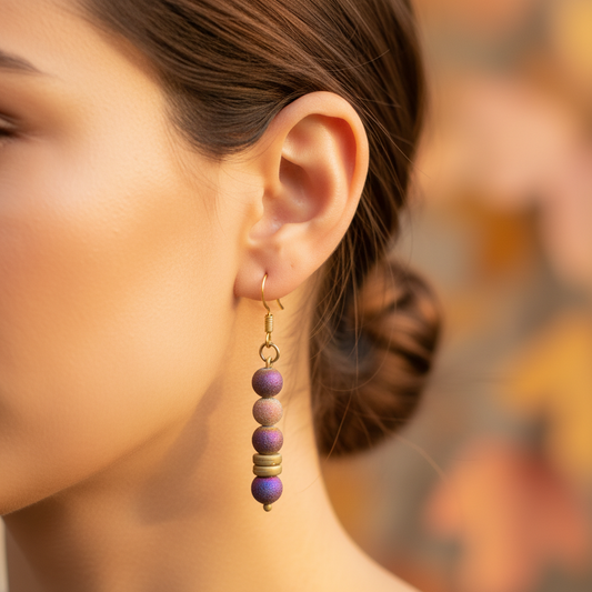 Drop Earrings, fall colors, dangle