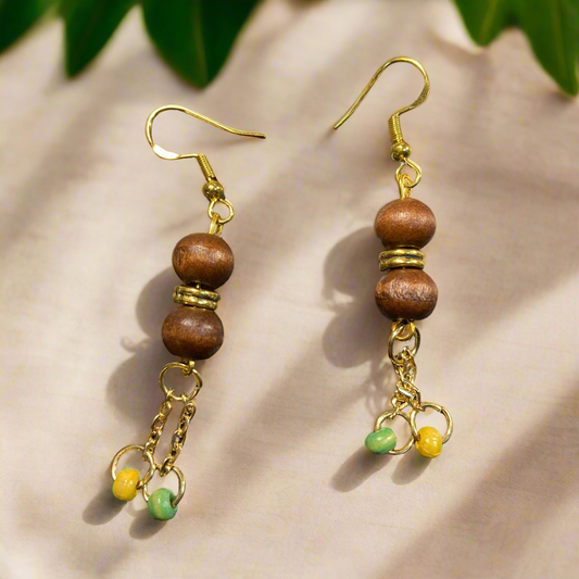 Fall wood Earrings