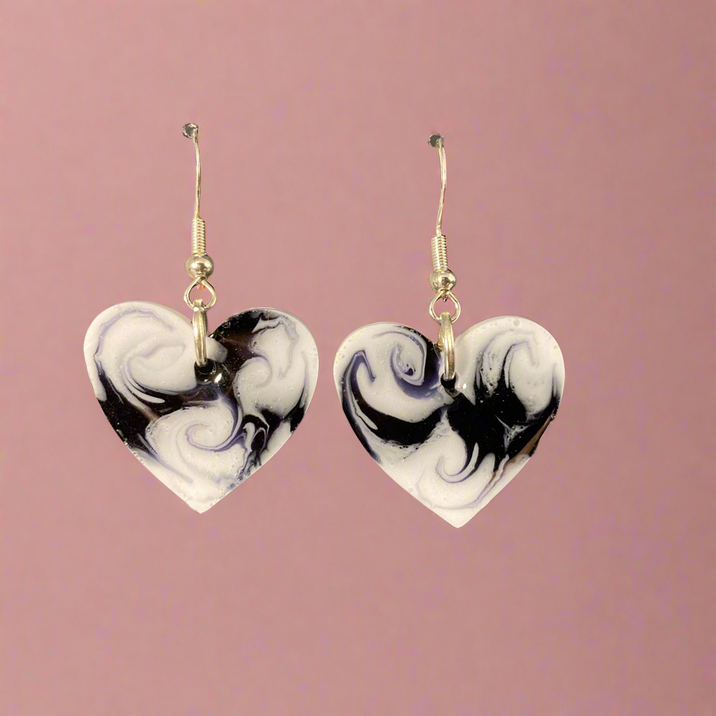 Heart earrings dangles