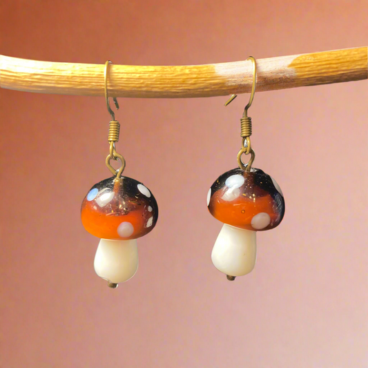 Mushroom earrings