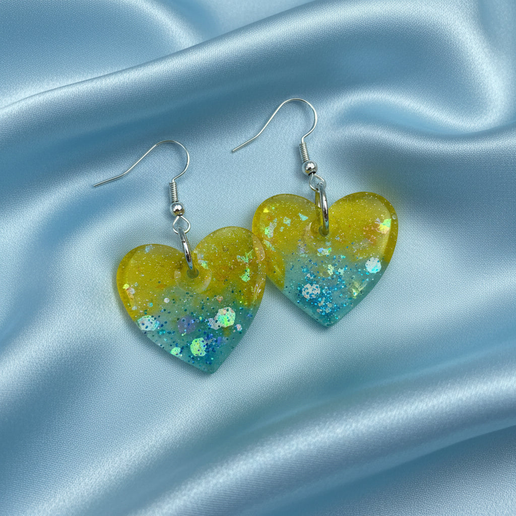 Heart earrings dangles