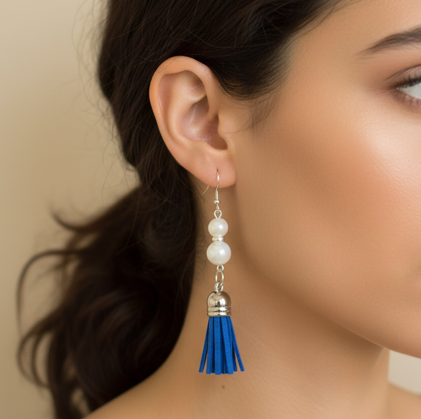 Patriot pearl earrings