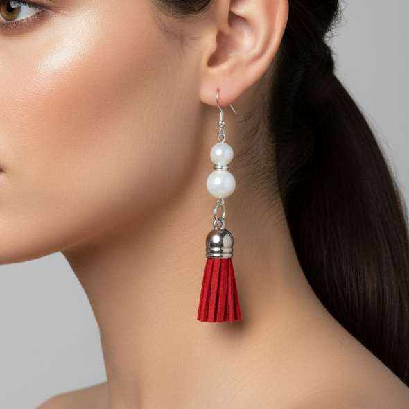 Patriot pearl earrings