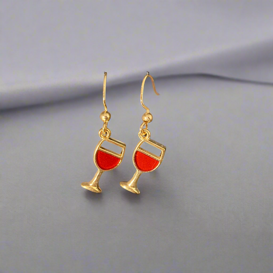 Wine Glasses Party Earrings