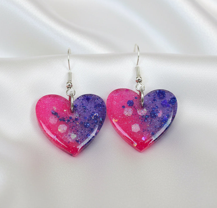 Heart earrings dangles