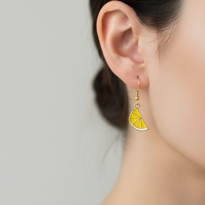 Lemon Charm Earrings