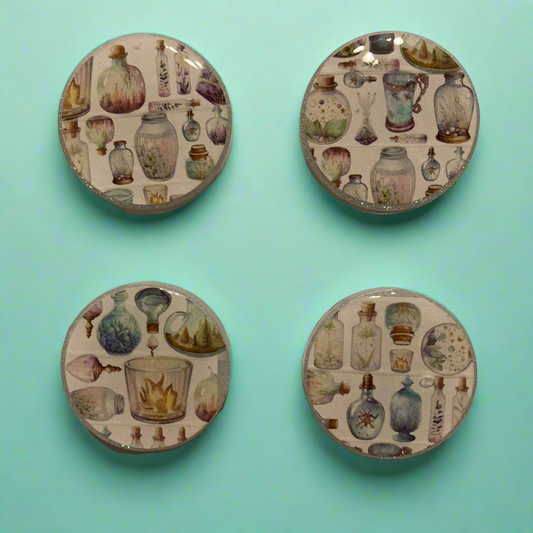 Vintage Bottles Magnets