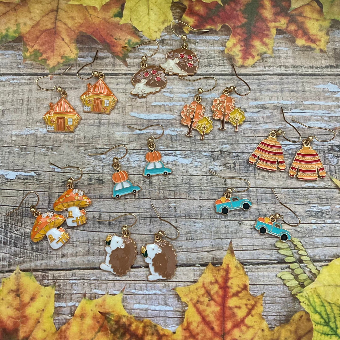 Fall earrings, cosy home and garden