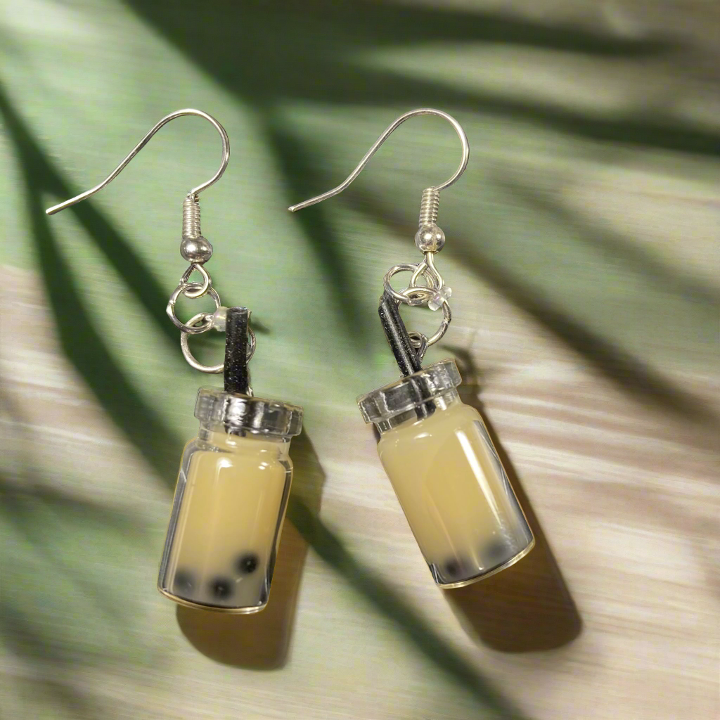 Jasmine Boba Tea Earrings