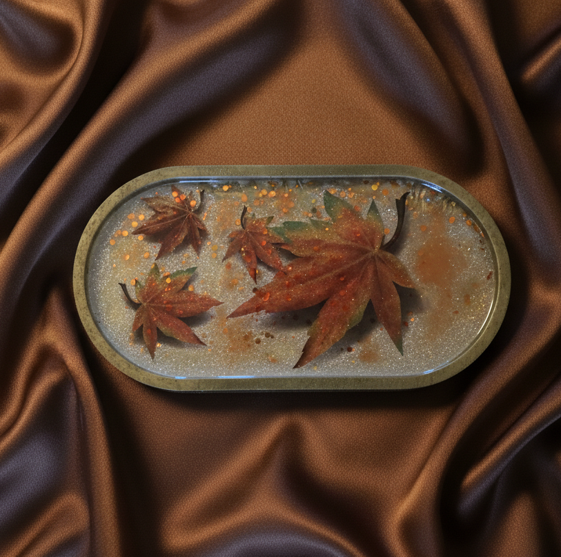 Trinket Tray, fall leaves