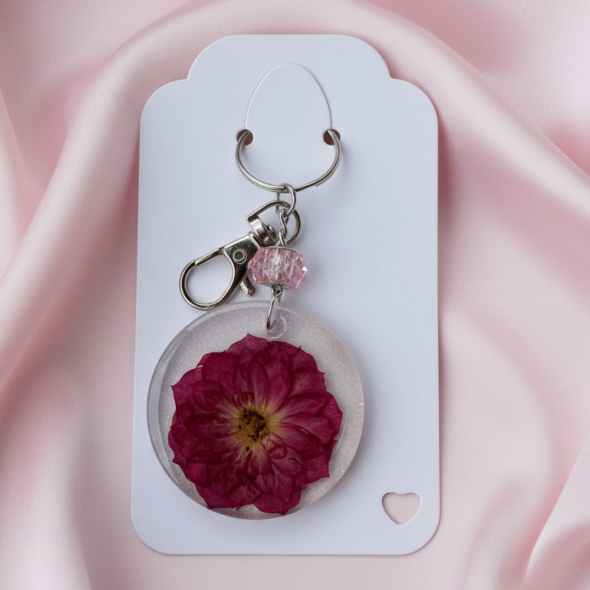 Floral bag charms/keychains