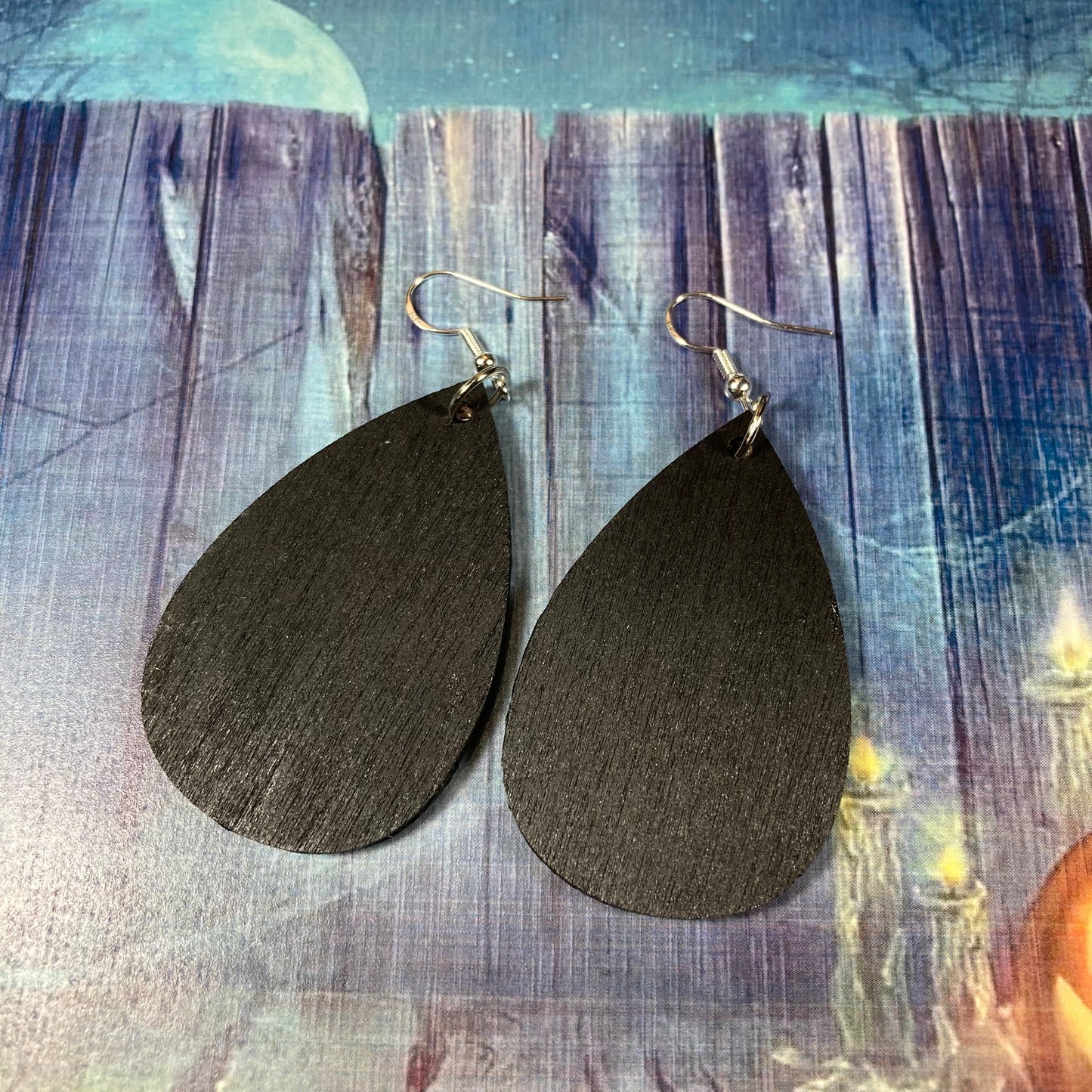 Halloween wooden earrings