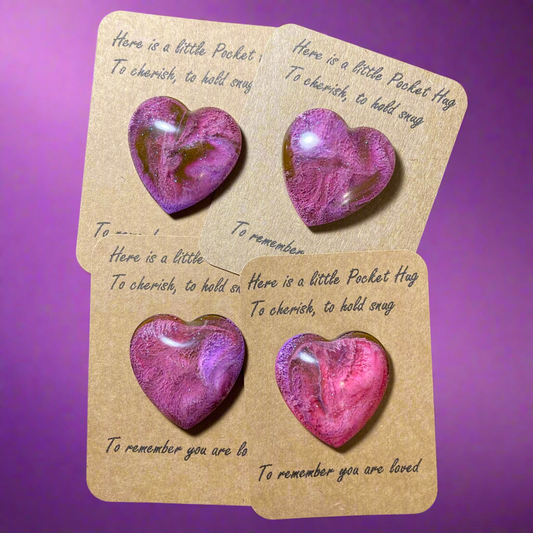 Pocket Hugs, pink & purple