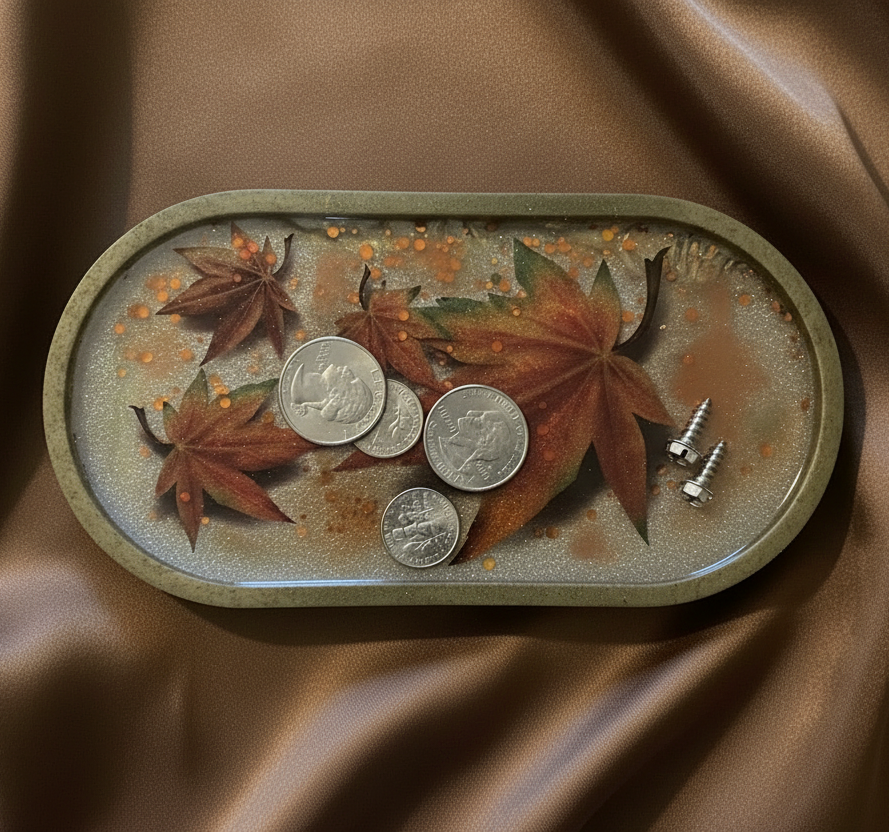 Trinket Tray, fall leaves