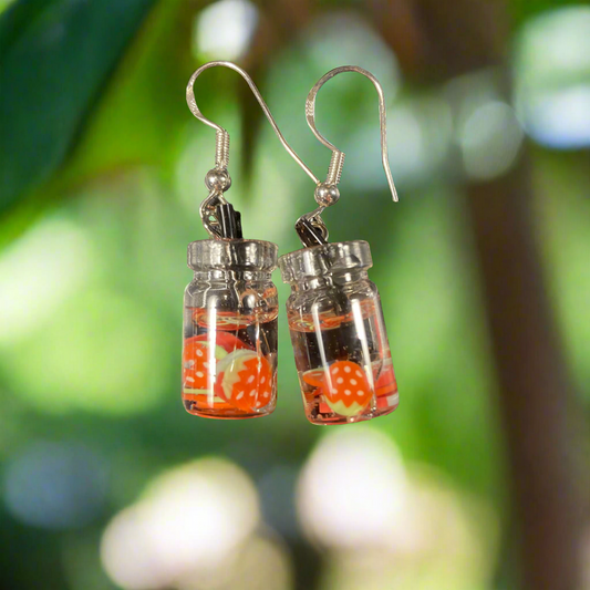 Strawberry Water Earrings