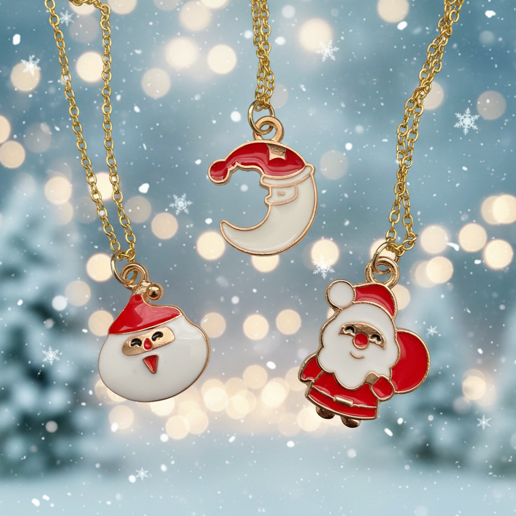 Festive Holiday Pendants, Santa