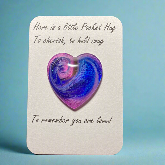Pocket Hugs, pink & blue