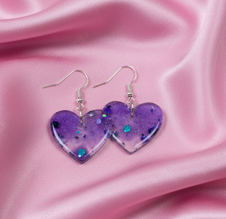 Heart earrings dangles