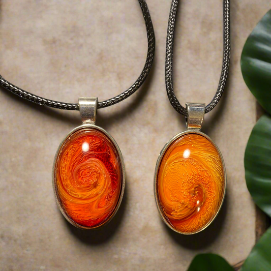 Autumn Necklace, oval, fall fashion