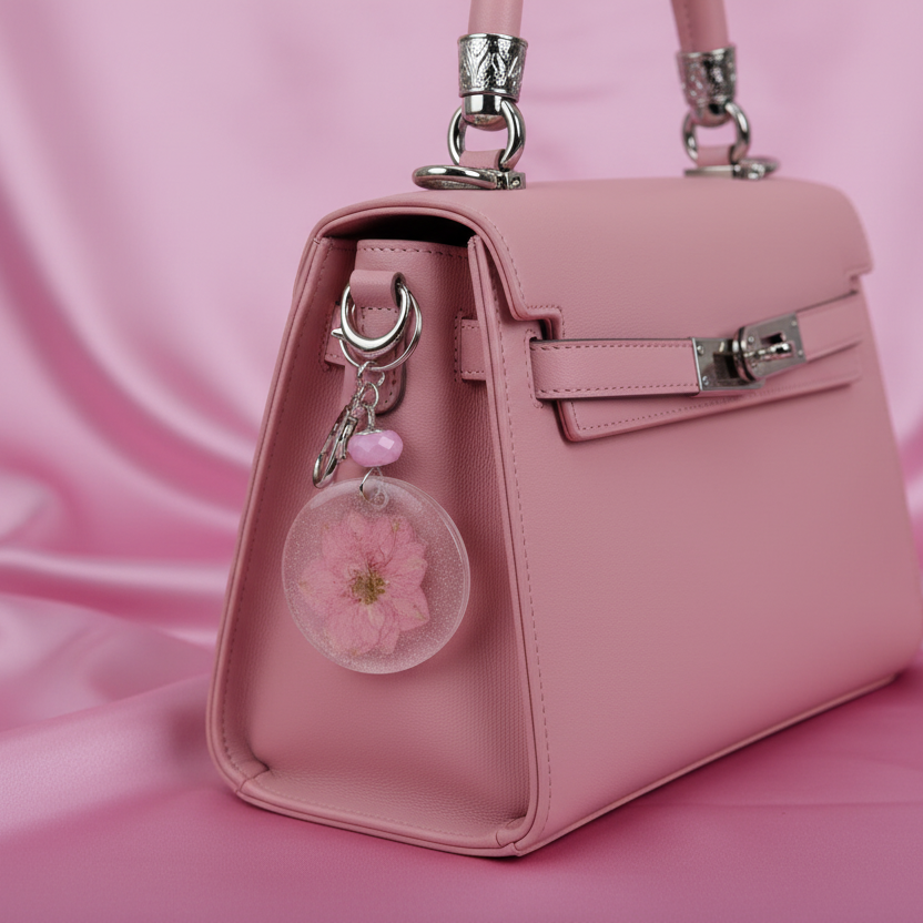 Floral bag charms/keychains