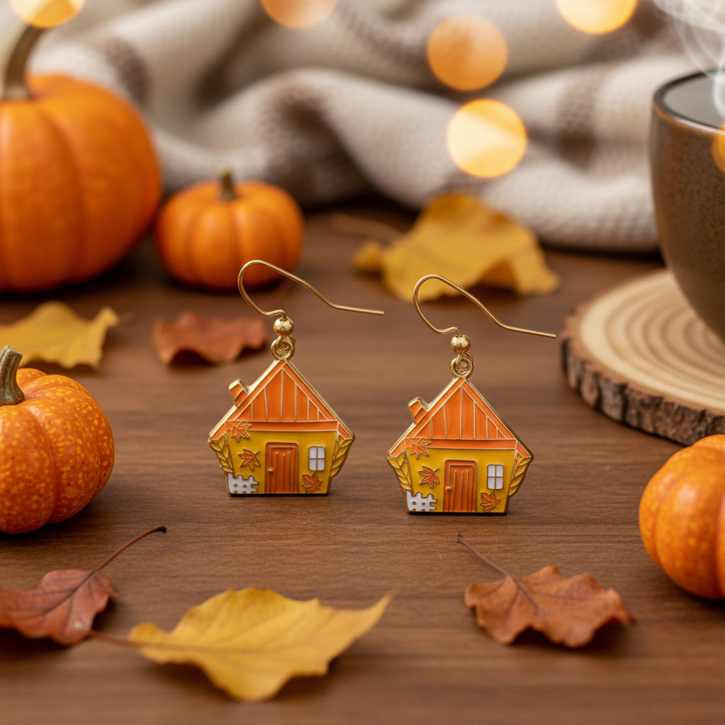 Fall earrings, cosy home and garden