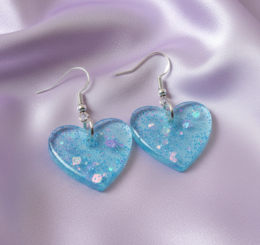 Heart earrings dangles